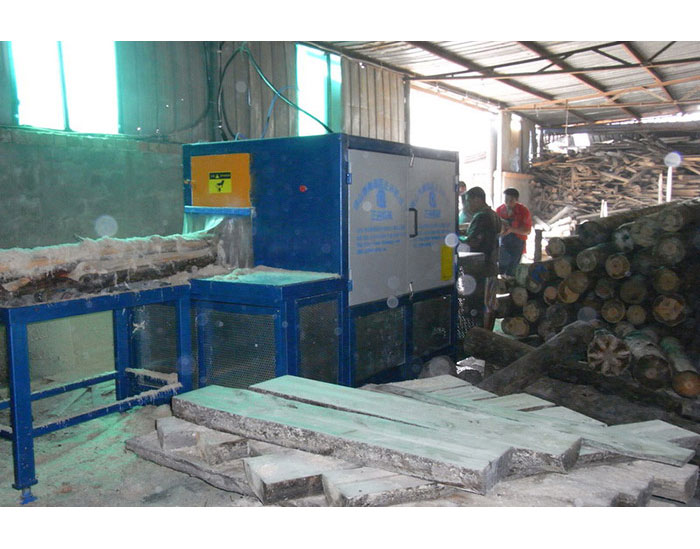 浙江省寧波市北侖區-圓木350機加工現場