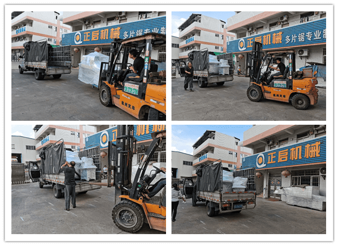 2020年&nbsp;8月發往廣東省佛山市--ZQ80型方木多片鋸、自動磨齒機