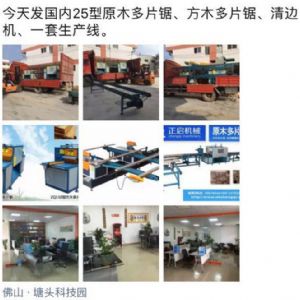 2017年3月發貨國內250型原木多片鋸生產線&nbsp;圓木多片鋸，方木多