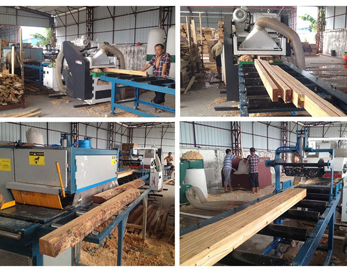 多片鋸連接上下刨機-加工建筑方生產線大型方木多片鋸高100寬