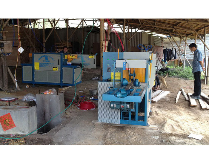 廣東省-惠州-龍門-原木200型-方木50高多片鋸加工現(xiàn)場(chǎng)