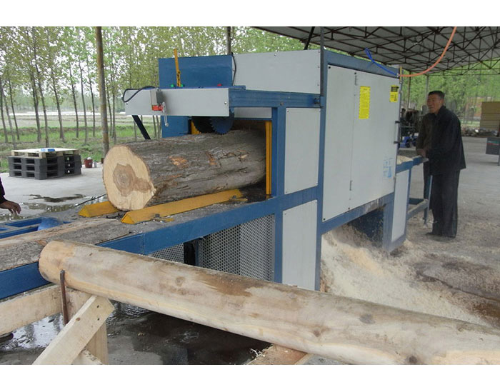 河南省信陽市-鋸400圓木加工現場0