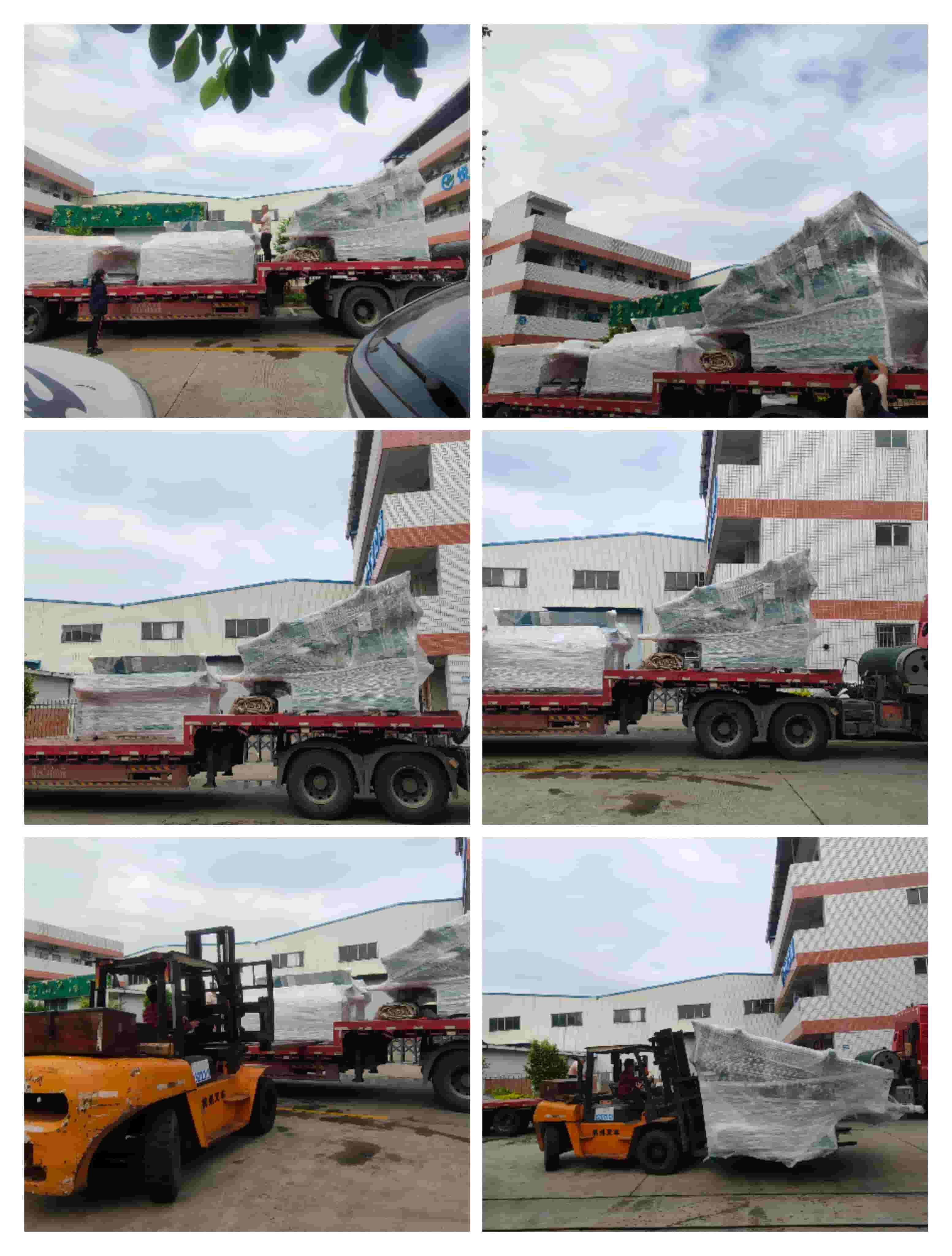 2021年10月16日發山西運城新絳-ZQ350圓木多片斷料鋸、放料架、5排鏈條輸送架、大滾筒輸送架、皮帶輸送架